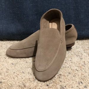 Taupe Suede Loafer Flats